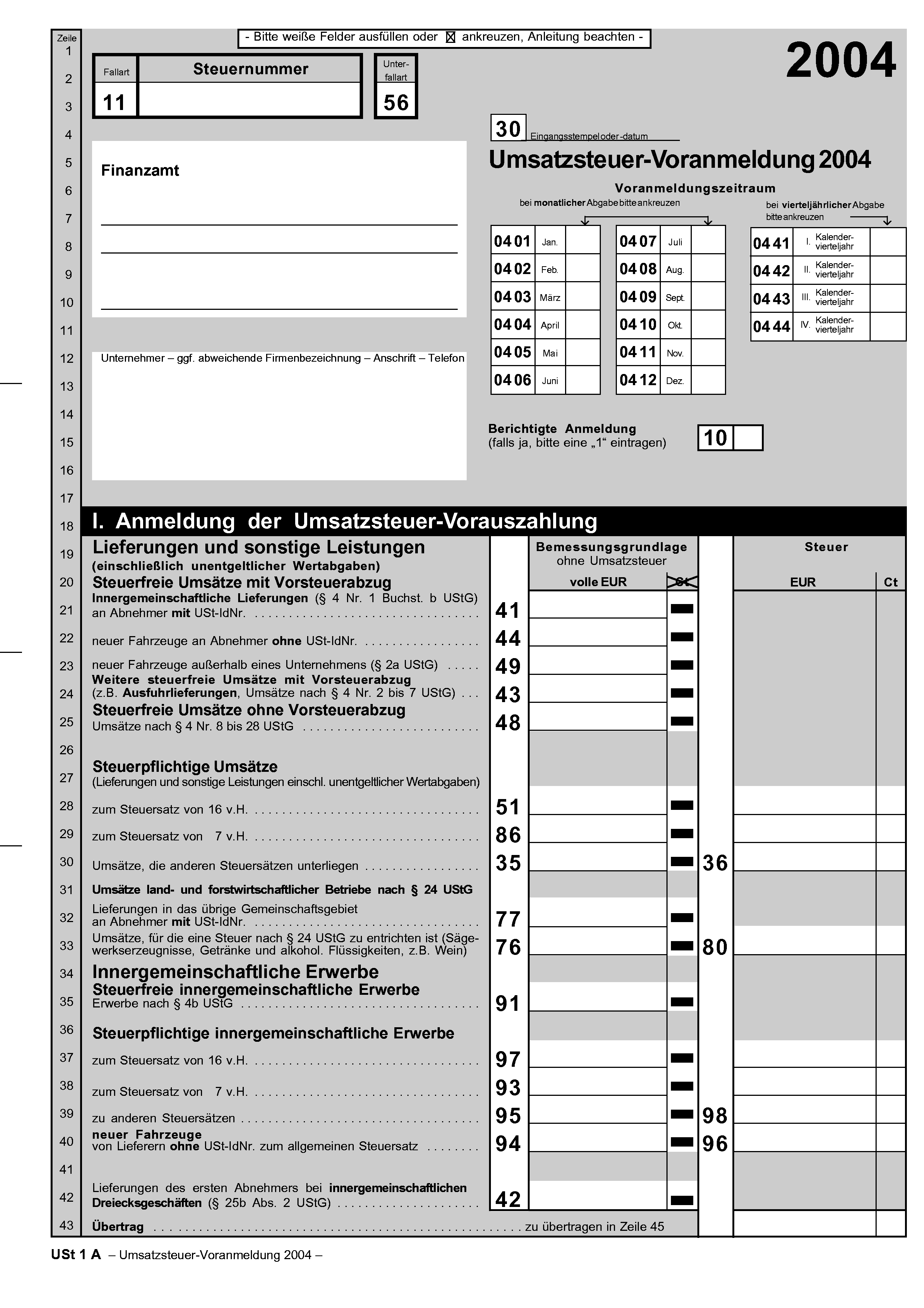Deutsche Steuerformulare